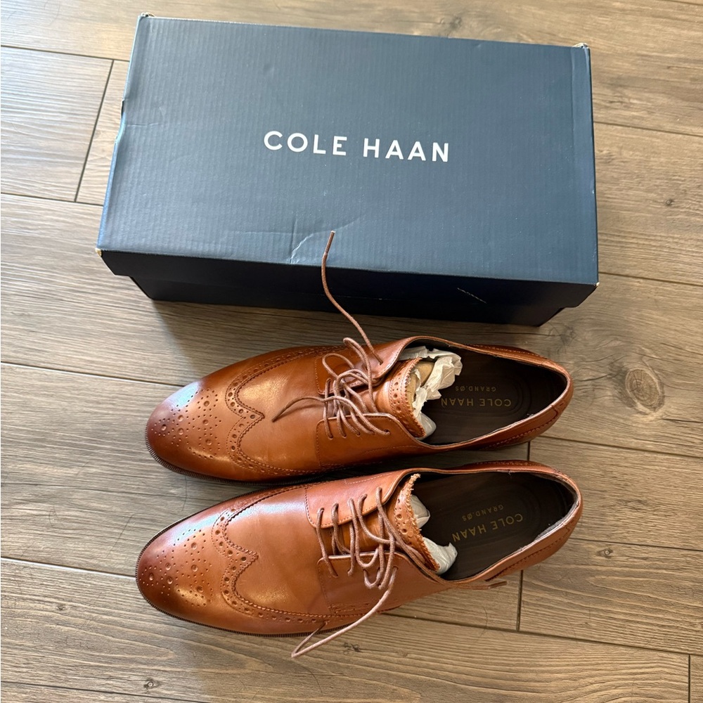 BRAND NEW Cole Haan Men's Brown Leather Dress Shoes